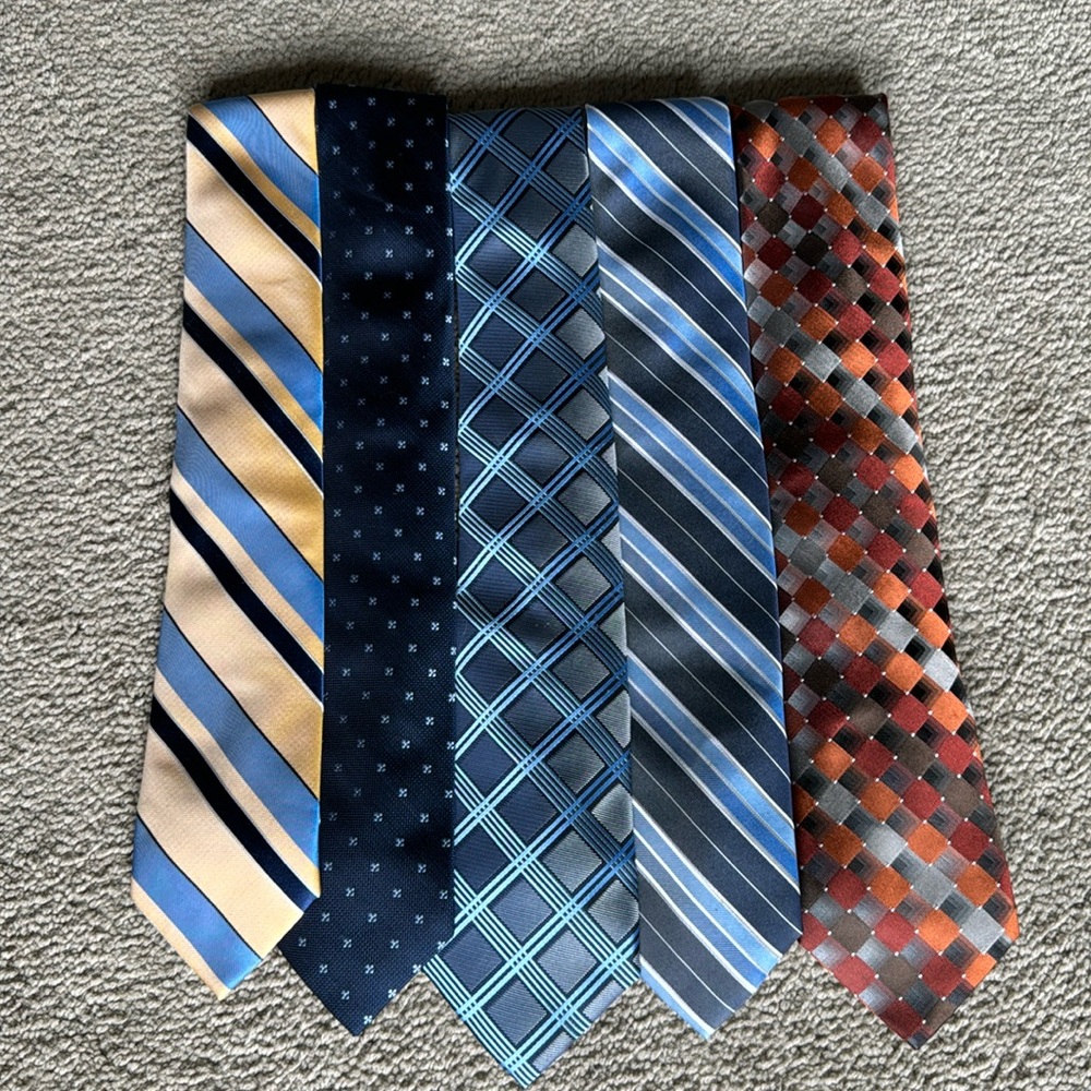 Men’s Mixed Tie Bundle - blues, yellow, and orange